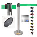 COLONNINA ACCIAIO A NASTRO VERDE TENDINASTRO FETTUCCIA TENDILINEA BASE ANTI INCIAMPO
