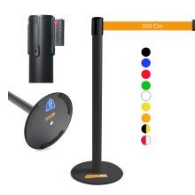 COLONNINA NERA NASTRO ARANCIONE TENDINASTRO FETTUCCIA TENDILINEA BASE PIATTA