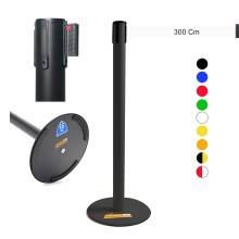 COLONNINA NERA NASTRO MULTI COLORE TENDINASTRO FFETTUCCIA TENDILINEA BASE PIATTA