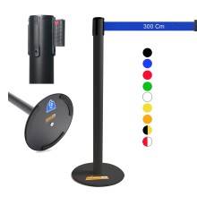 COLONNINA NERA NASTRO BLU TENDINASTRO FETTUCCIA TENDILINEA BASE PIATTA