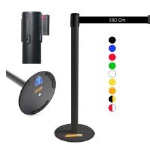 COLONNINA NERA NASTRO MULTI COLORE TENDINASTRO FFETTUCCIA TENDILINEA BASE PIATTA