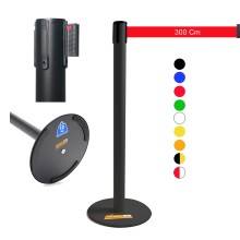 COLONNA COLONNINA NERA A NASTRO TEATRO AEROPORTO SEGNA PERCORSO DELIMITA AREA