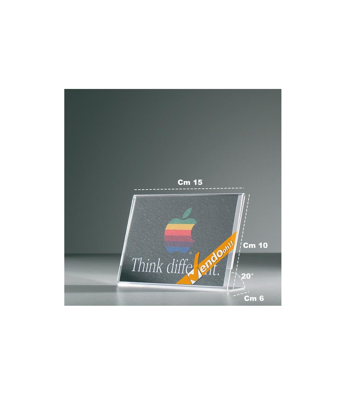 ESPOSITORE A6 PORTA AVVISI PORTA FOTO CON BASE TAVOLO UFFICIO SCRIVANIA PAB007