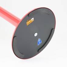 COLONNINA ROSSA A NASTRO MULTICOLORE SEGNA PERCORSO BASE PIATTA ANTI INCIAMPO