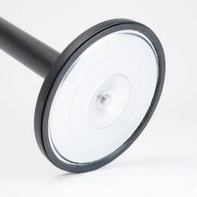 DETTAGLIO BASE SOTTO COLONNINA COLONNA NERA SEGNA PERCORSO PALINA PALETTO METALLO SEPARA CODA 5 METRI