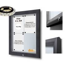 BACHECA ESPOSITORE PUBBLICITARIO PER ESTERNI APERTURA A RIBALTA VETRO TEMPRATO