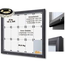 15XA4 BACHECA PER ESTERNI ILLUMINATA A LED CERTIFICATA VETRO TEMPRATO VARIE MISURE