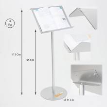 ESPOSITORE A LEGGIO A3 IN METALLO PORTA CATALOGO LIBRO MENU' DEPLIANT SPARTITO