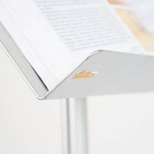 ESPOSITORE PUBBLICITARIO A LEGGIO PORTA LOCANDINE AVVISI DEPLIANT BASE METALLO