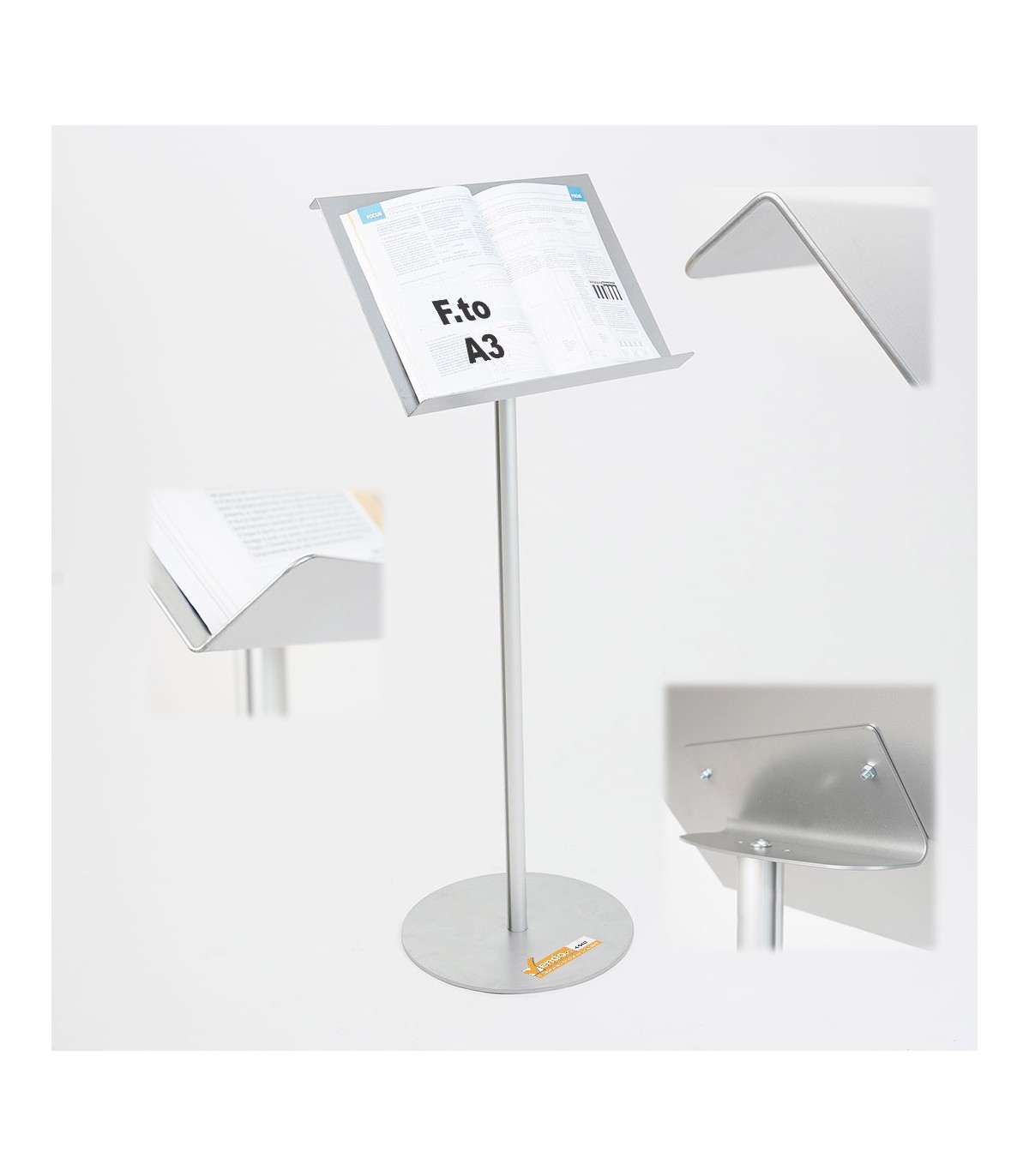 ESPOSITORE A LEGGIO A3 IN METALLO PORTA CATALOGO LIBRO MENU' DEPLIANT SPARTITO