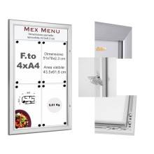 BACHECA PORTA MENU PER ESTERNO LOGO PERSONALIZZATO SERRATURA E CHIAVI INCLUSE