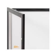 ANTA APERTA BACHECA DA ESTERNO A LED,IN ALLUMINIO,COLORE NERO,CON SERRATURA E CHIAVE INCLUSI