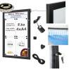 4XA4 BACHECA DA ESTERNO A LED,IN ALLUMINIO,COLORE NERO,CON SERRATURA E CHIAVE INCLUSI
