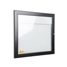 2 X A4 BACHECA DA ESTERNO A LED,IN ALLUMINIO,COLORE NERO,CON SERRATURA E CHIAVE INCLUSI