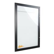 4 X A4 BACHECA DA ESTERNO A LED,IN ALLUMINIO,COLORE NERO,CON SERRATURA E CHIAVE INCLUSI