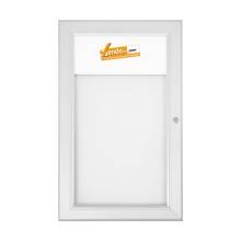 1 X A4 BACHECA PORTA MENU ESTERNI LUMINOSA A LED, LOGO O REMOVIBILE, PROFILI SILVER 