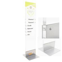 TOTEM DA PAVIMENTO TIS ECO 42X156 BIFACCIALE ESPOSITORE PUBBLICITARIO PANNELLO