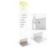 TOTEM TRASPARENTE PAVIMENTO ESPOSITORE PUBBLICITARIO PANNELLO PLEXIGLASS 42X160