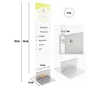 TOTEM TRASPARENTE PAVIMENTO ESPOSITORE PUBBLICITARIO PANNELLO PLEXIGLASS 42X160