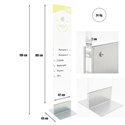 TOTEM TRASPARENTE PAVIMENTO ESPOSITORE PUBBLICITARIO PANNELLO PLEXIGLASS 42X160