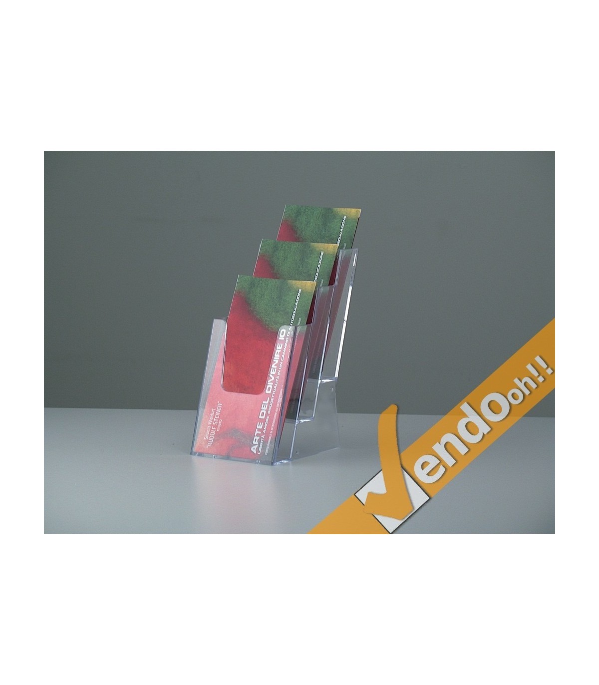 ESPOSITORE PORTA DEPLIANT PUBBLICITA' DA BANCO UFFICIO SCRIVANIA NEGOZIO PDB302