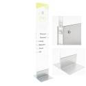 TOTEM DA PAVIMENTO TIS ECO 42X156 BIFACCIALE ESPOSITORE PUBBLICITARIO PANNELLO