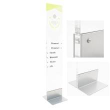 TOTEM DA PAVIMENTO TIS ECO 42X156 BIFACCIALE ESPOSITORE PUBBLICITARIO PANNELLO