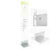 TOTEM DA PAVIMENTO TIS ECO 42X156 BIFACCIALE ESPOSITORE PUBBLICITARIO PANNELLO