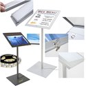 PORTA MENU DA PAVIMENTO ILLUMINATO DA ESTERNO FORMATO 2XA4 BACHECA LUCE LED 220V