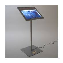 PORTA MENU DA PAVIMENTO MARCIAPIEDE ACCESO ILLUMINATO F.TO 2XA4 BACHECA LUCE LED 220V