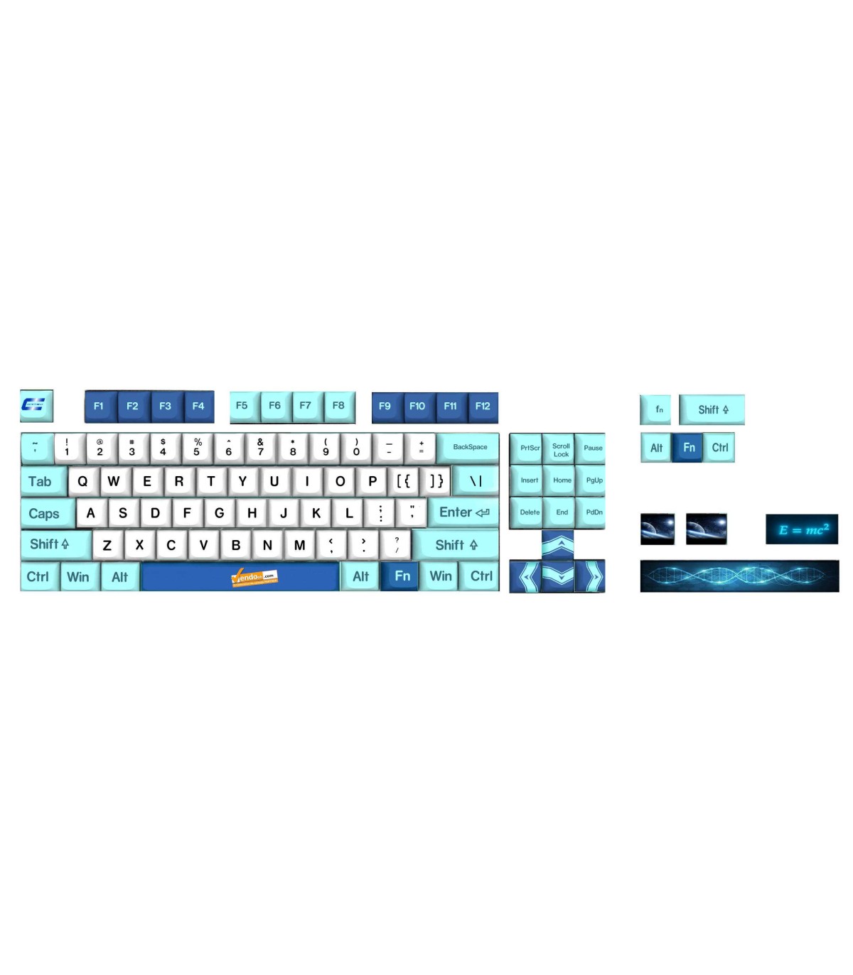 Keycaps MDA tasti tastiera meccanica TLK e altri LAYOUT ANSI tema scientifico