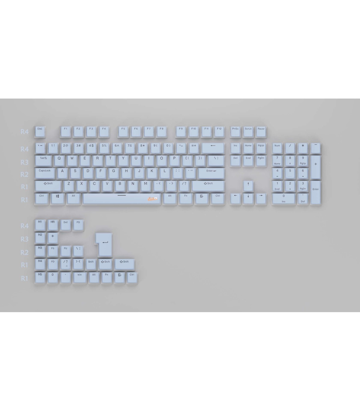 Set 130 Keycaps Pudding Blue PBT OEM