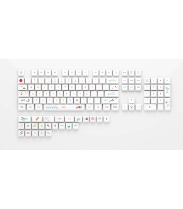 Set 127 tasti Keycaps PBT XDA tastiera meccanica LAYOUT ANSI Summer painting