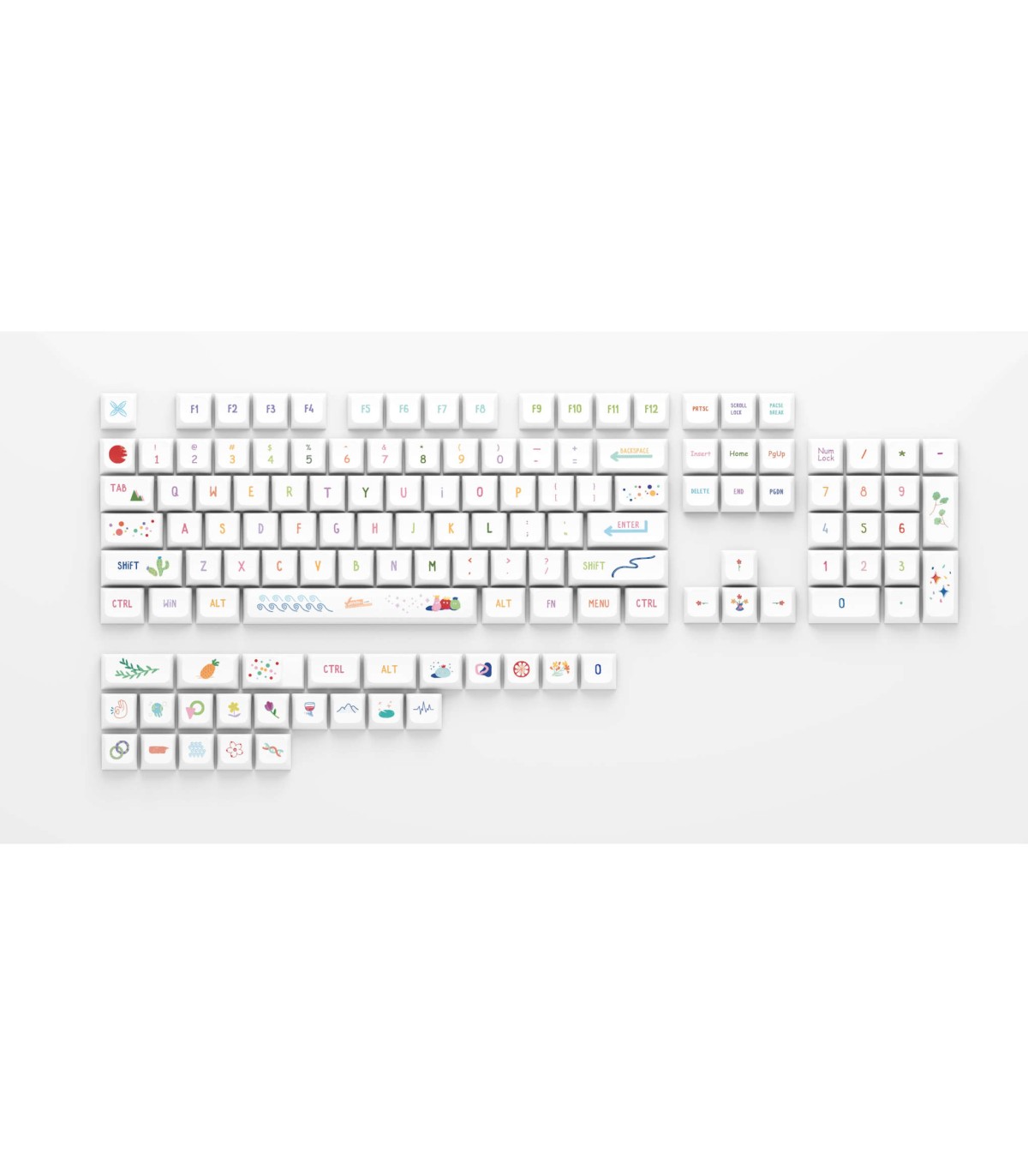 Set 127 Keycaps Summer Painting PBT XDA