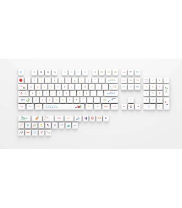 Set 127 tasti Keycaps PBT XDA tastiera meccanica LAYOUT ANSI Summer painting