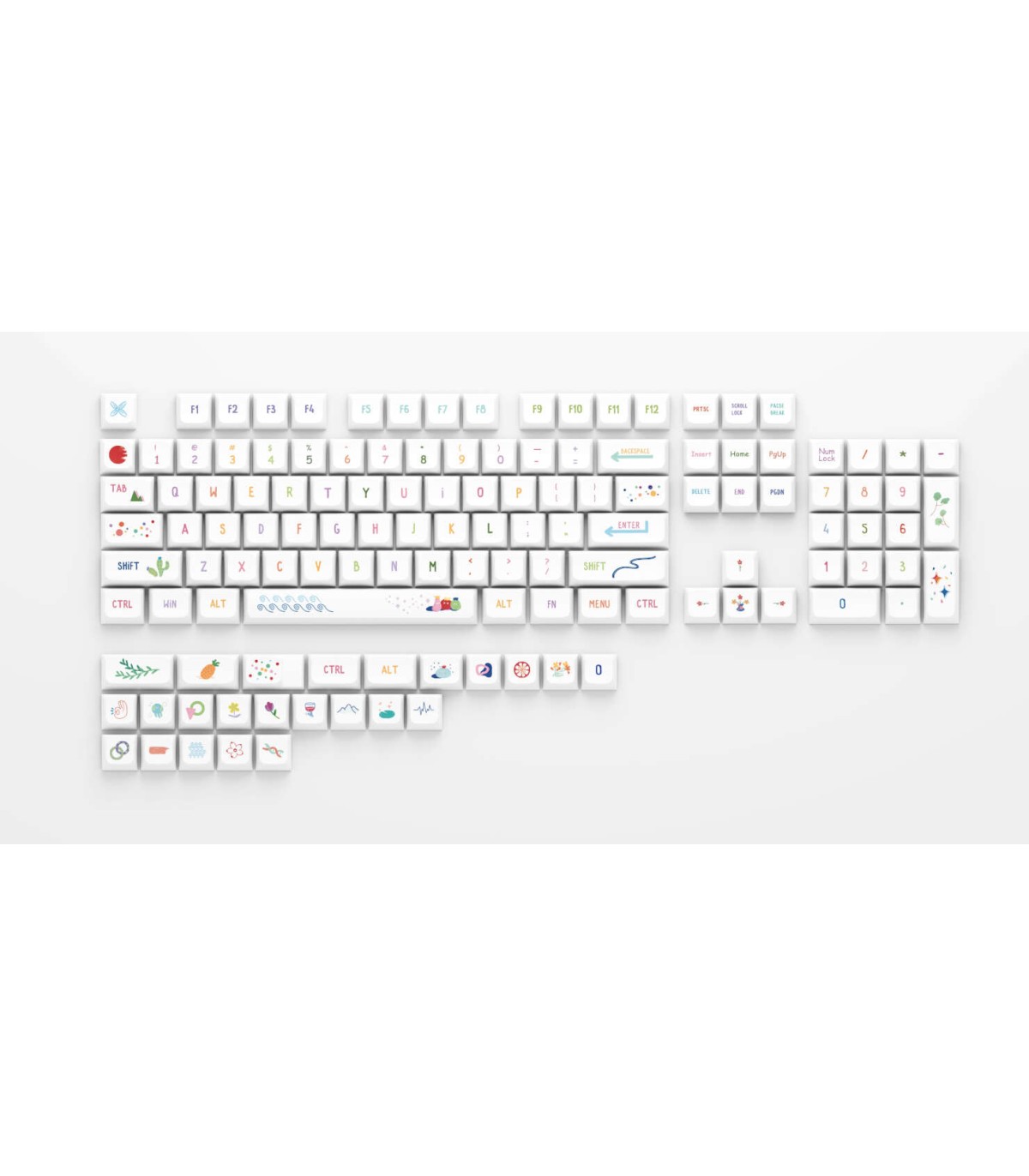 Set 127 Keycaps Summer Painting PBT XDA