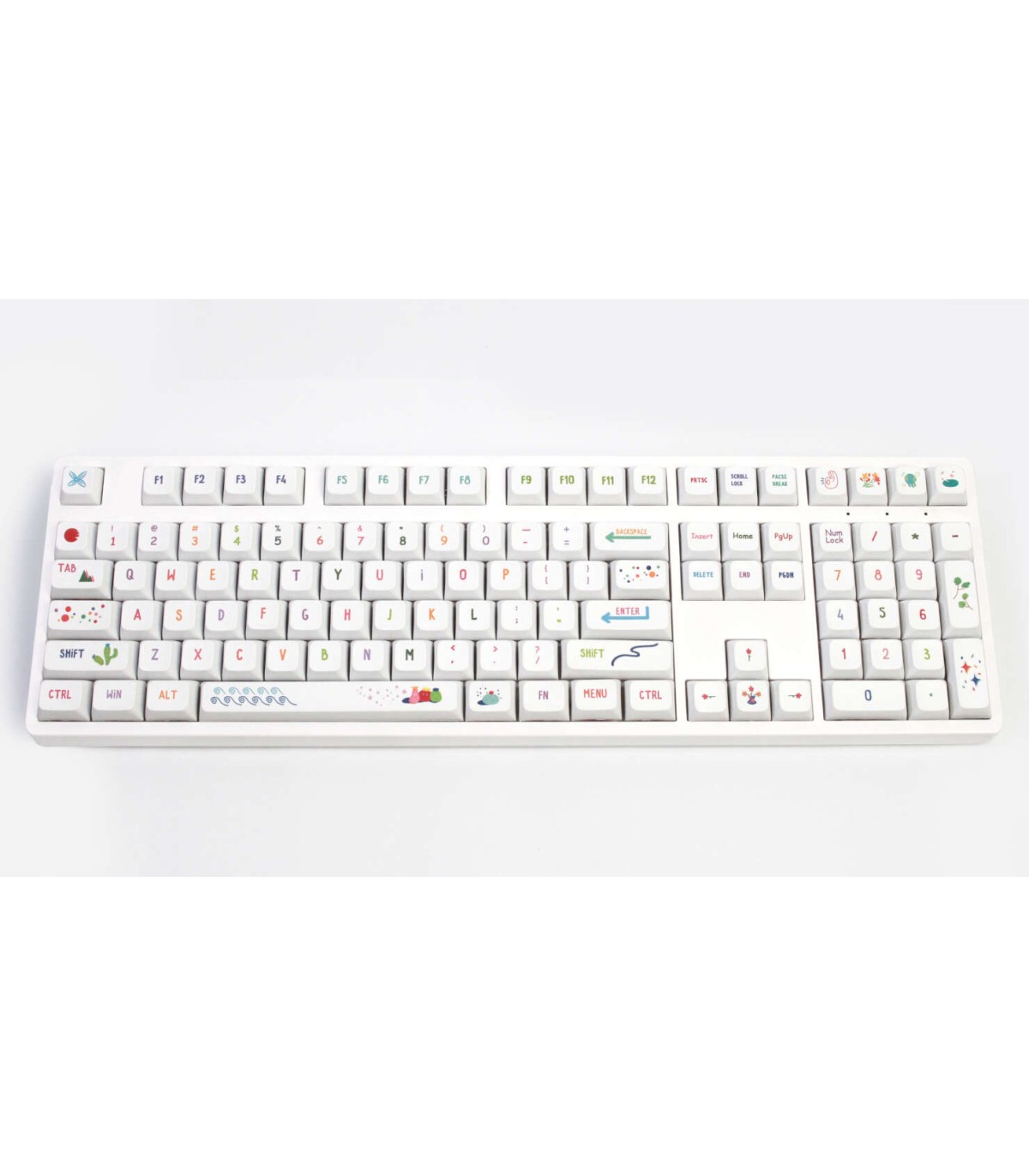 Set 127 tasti Keycaps PBT XDA tastiera meccanica LAYOUT ANSI Summer painting