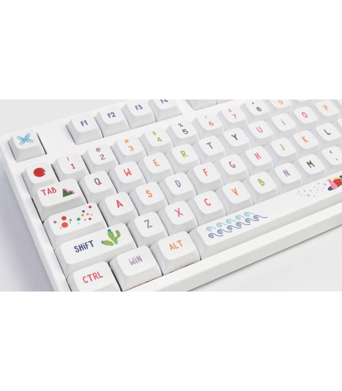 Set 127 tasti Keycaps PBT XDA tastiera meccanica LAYOUT ANSI Summer painting