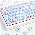 Set 129 Keycaps Hand Painted Blue PBT XDA