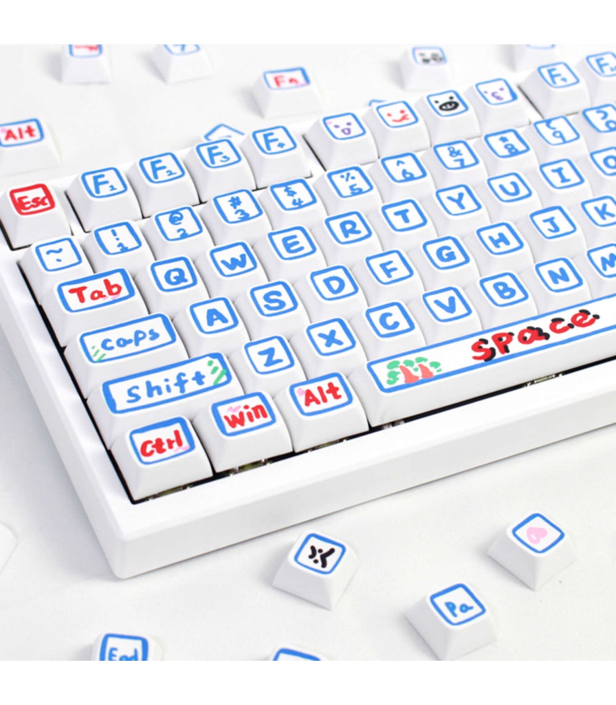 129 tasti Keycaps tastiera meccanica gaming PBT XDA LAYOUT ANSI Hand painted