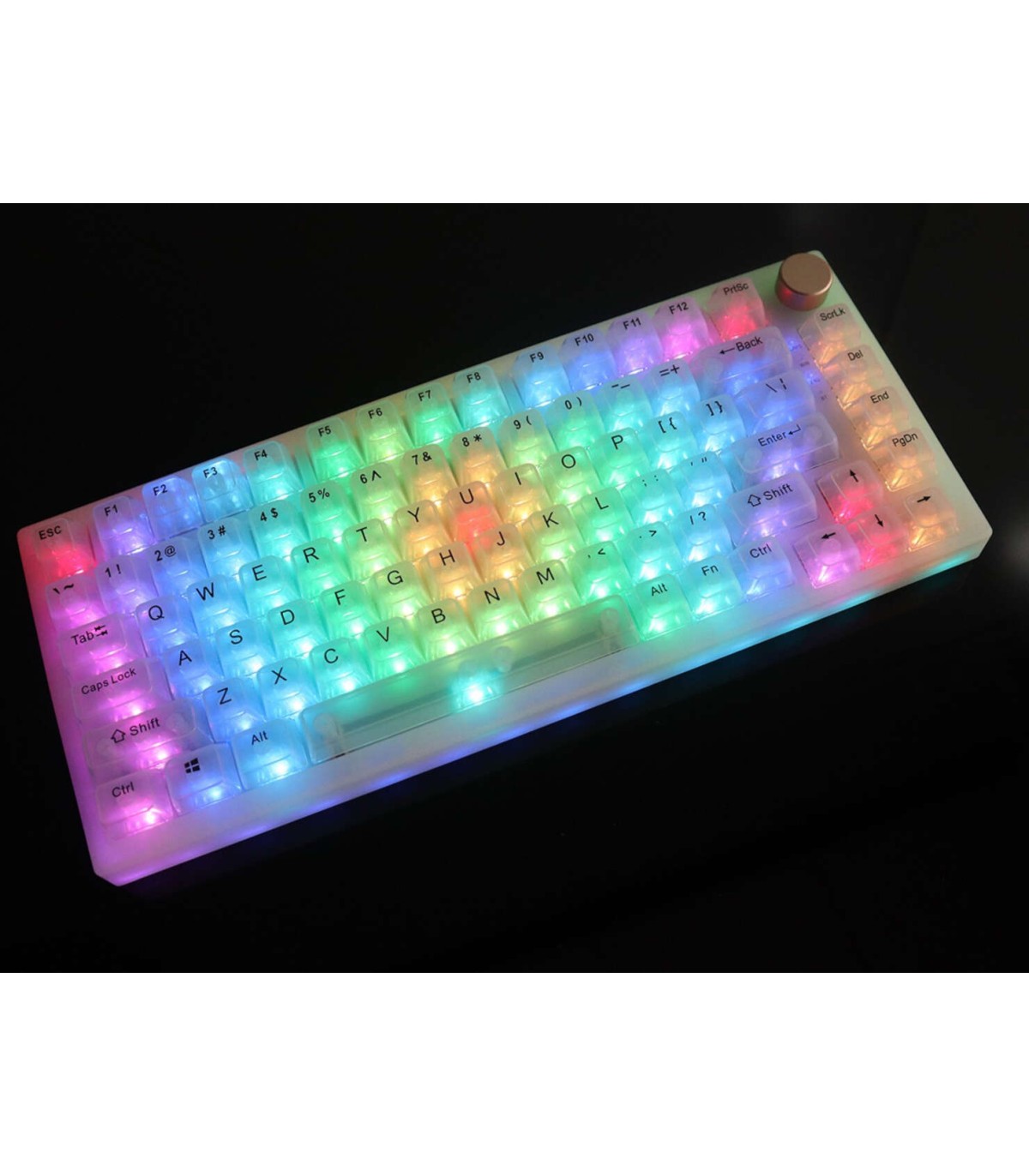 Set 132 Keycaps Transparent White ABS MDA