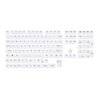 Set 132 Keycaps bianco transparente tasti tastiera meccanica LAYOUT ANSI ABS MDA