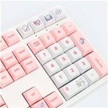 Set 129 Keycaps Steam Rabbit Pink PBT XDA