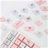 129 Keycaps Pink Rabbit rosa bianco tasti tastiera meccanica LAYOUT ANSI PBT XDA