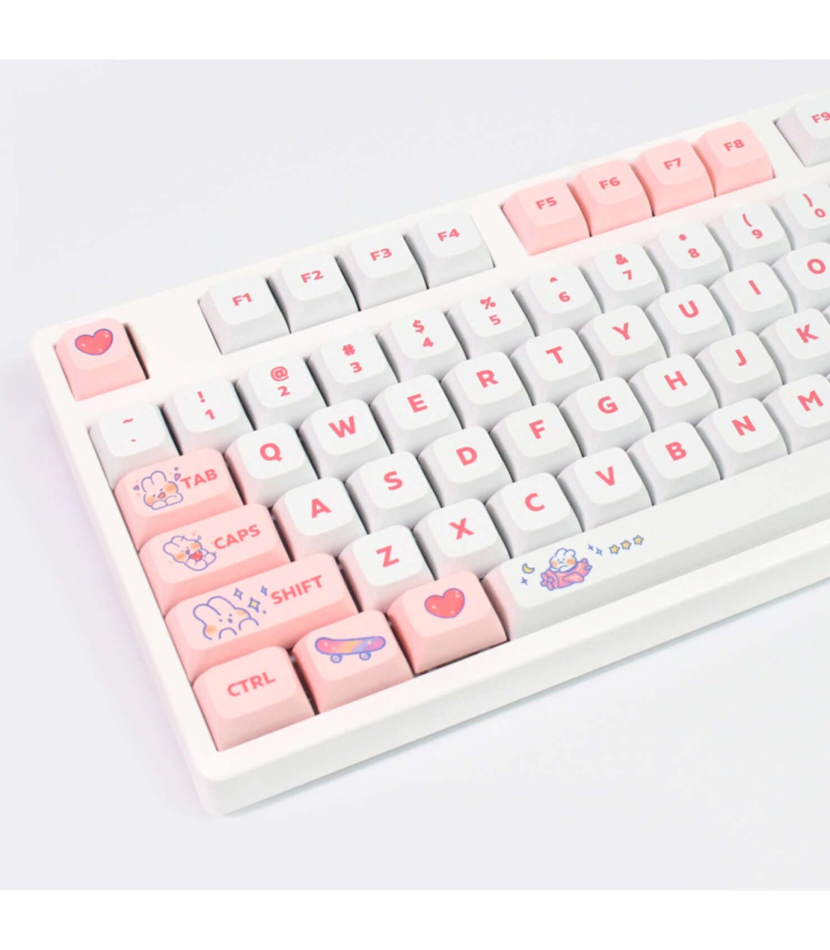 Set 129 Keycaps Steam Rabbit Pink PBT XDA