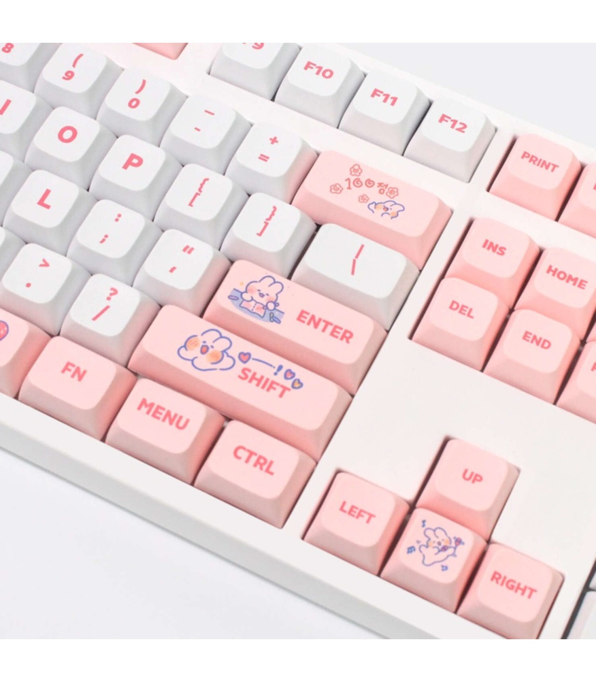 Set 129 Keycaps Steam Rabbit Pink PBT XDA