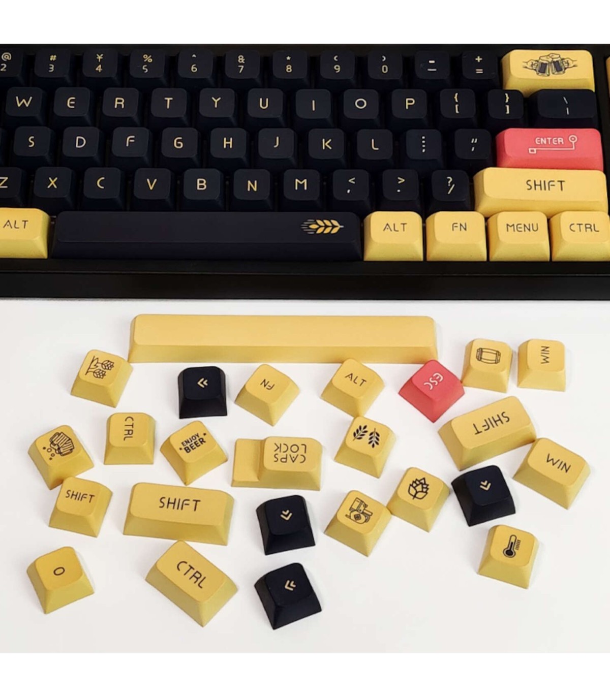 Set 136 Keycaps Craft Brewing 5 sided PBT XDA