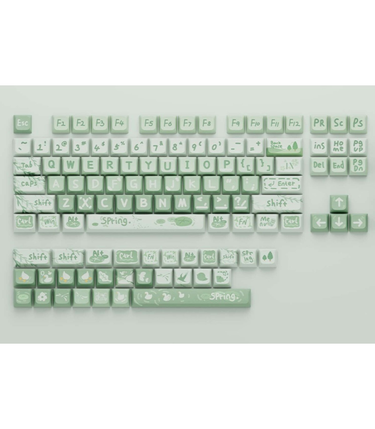 Keycaps Craft Spring Outing 5 sided 133 tasti tastiera meccanica ANSI PBT XDA