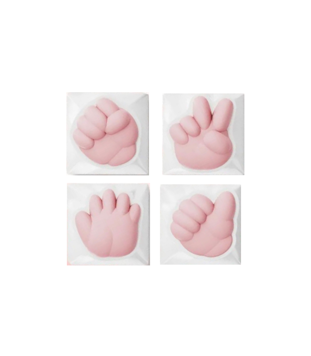 KEYCAPS 3D TRIDIMENSIONALI ROCK MANI PUGNI POLLICE PER TASTIERA MECCANICA GAMING