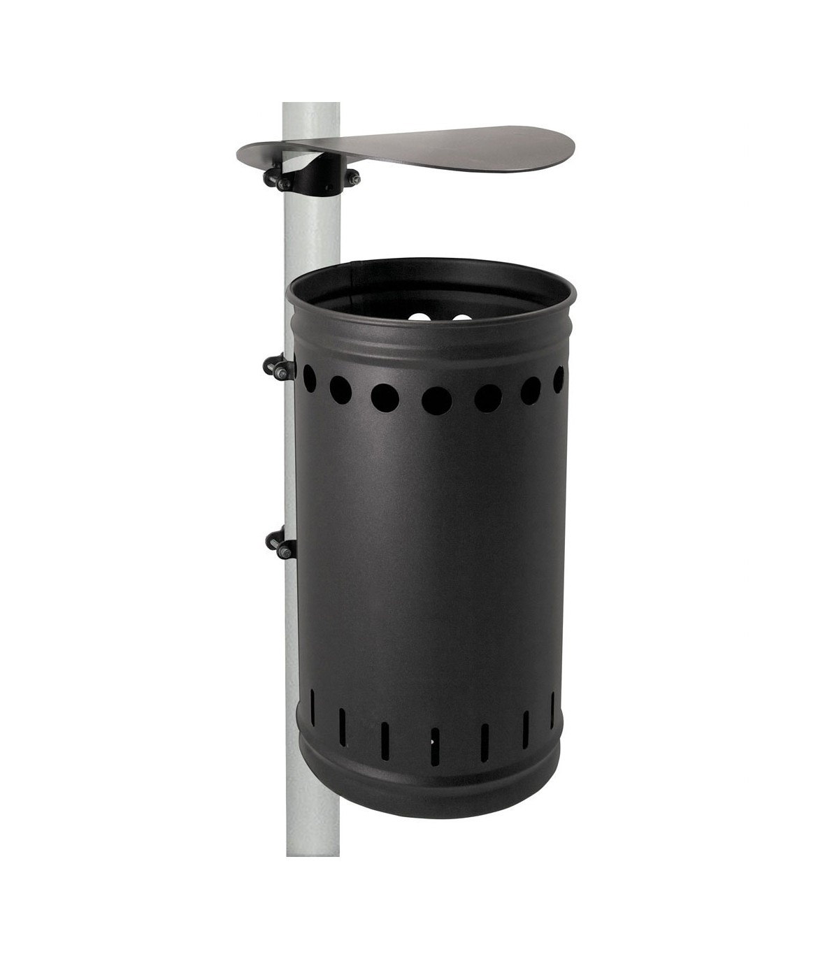 CESTINO IN METALLO CILINDRICO ROTONDO GETTACARTE GETTA CARTA DA INTERNO ESTERNO